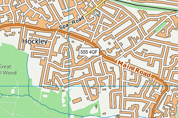 SS5 4QF map - OS VectorMap District (Ordnance Survey)