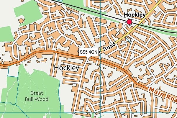 SS5 4QN map - OS VectorMap District (Ordnance Survey)