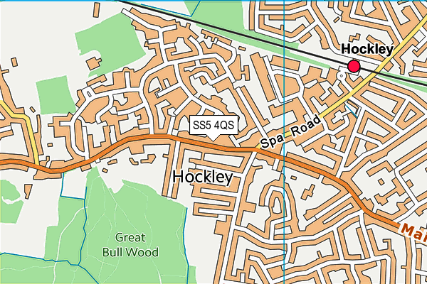 Map of HOCKLEY EFE BARBER LTD at district scale