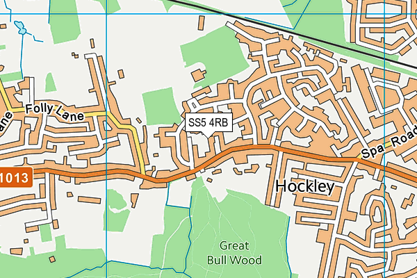 SS5 4RB map - OS VectorMap District (Ordnance Survey)