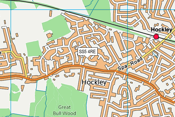 SS5 4RE map - OS VectorMap District (Ordnance Survey)