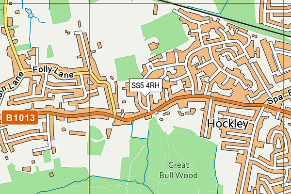 SS5 4RH map - OS VectorMap District (Ordnance Survey)
