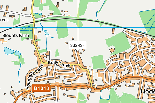 SS5 4SF map - OS VectorMap District (Ordnance Survey)