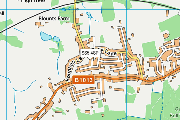 SS5 4SP map - OS VectorMap District (Ordnance Survey)