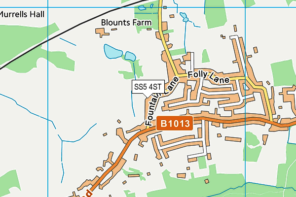 SS5 4ST map - OS VectorMap District (Ordnance Survey)