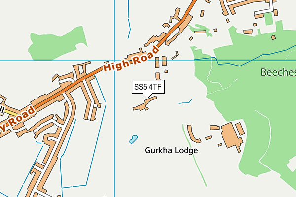 SS5 4TF map - OS VectorMap District (Ordnance Survey)