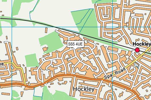 SS5 4UE map - OS VectorMap District (Ordnance Survey)