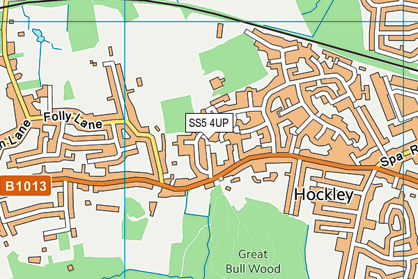 SS5 4UP map - OS VectorMap District (Ordnance Survey)