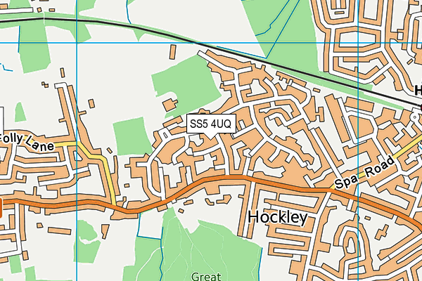 SS5 4UQ map - OS VectorMap District (Ordnance Survey)