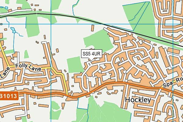 SS5 4UR map - OS VectorMap District (Ordnance Survey)
