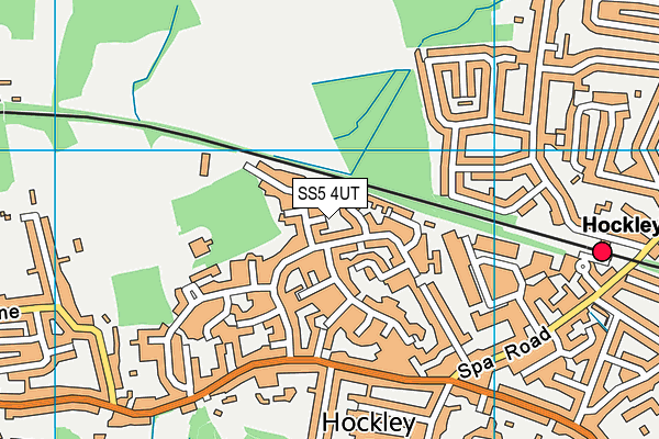 SS5 4UT map - OS VectorMap District (Ordnance Survey)