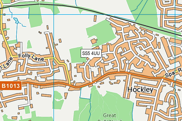 SS5 4UU map - OS VectorMap District (Ordnance Survey)