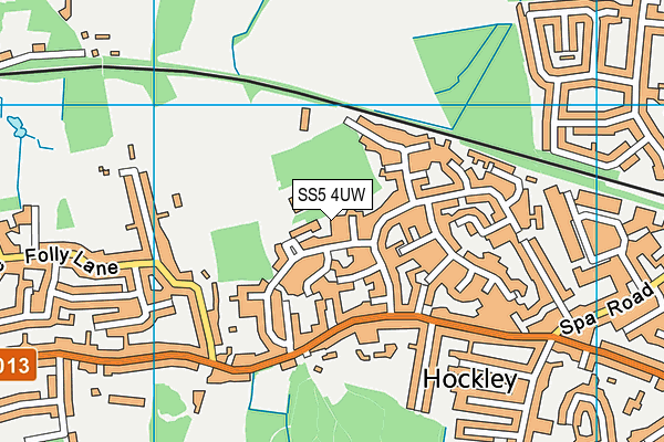 SS5 4UW map - OS VectorMap District (Ordnance Survey)