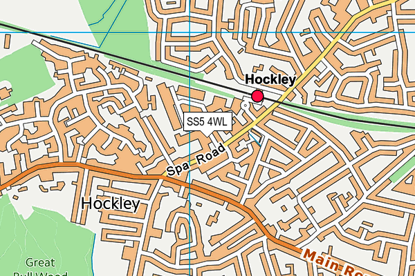 SS5 4WL map - OS VectorMap District (Ordnance Survey)