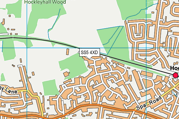 SS5 4XD map - OS VectorMap District (Ordnance Survey)
