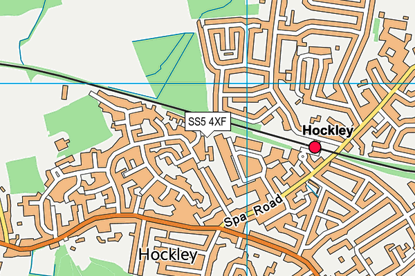 SS5 4XF map - OS VectorMap District (Ordnance Survey)