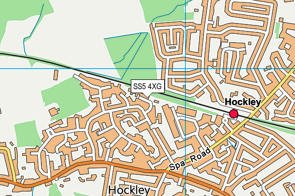 SS5 4XG map - OS VectorMap District (Ordnance Survey)