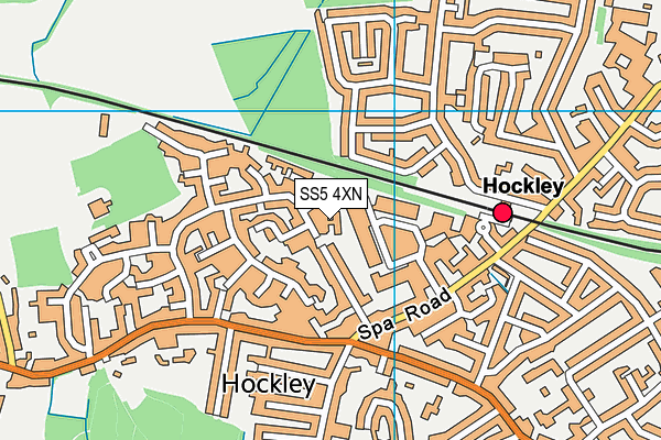 SS5 4XN map - OS VectorMap District (Ordnance Survey)
