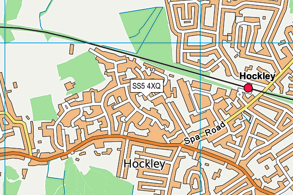 SS5 4XQ map - OS VectorMap District (Ordnance Survey)