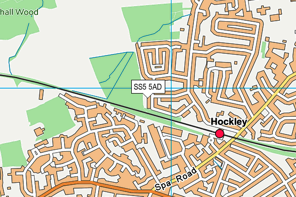 SS5 5AD map - OS VectorMap District (Ordnance Survey)