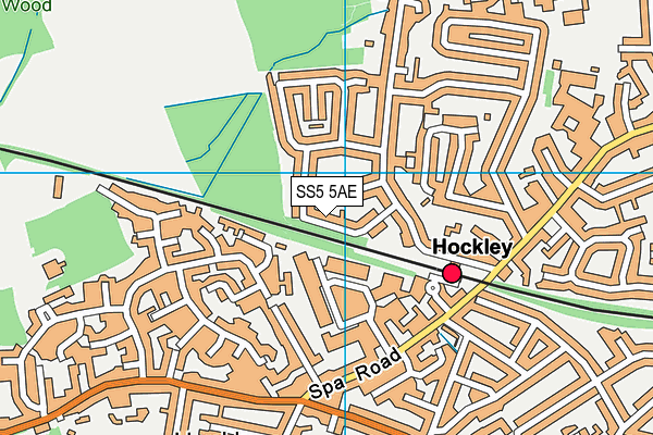 SS5 5AE map - OS VectorMap District (Ordnance Survey)