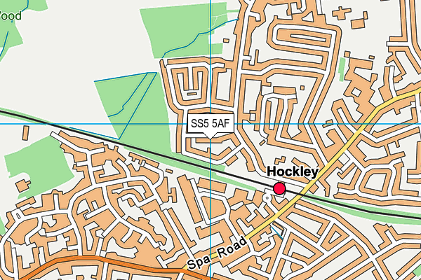 SS5 5AF map - OS VectorMap District (Ordnance Survey)