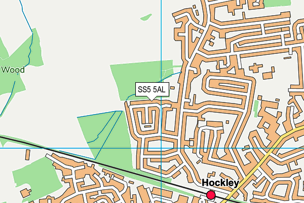 SS5 5AL map - OS VectorMap District (Ordnance Survey)