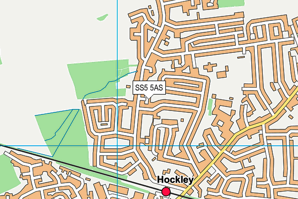 SS5 5AS map - OS VectorMap District (Ordnance Survey)