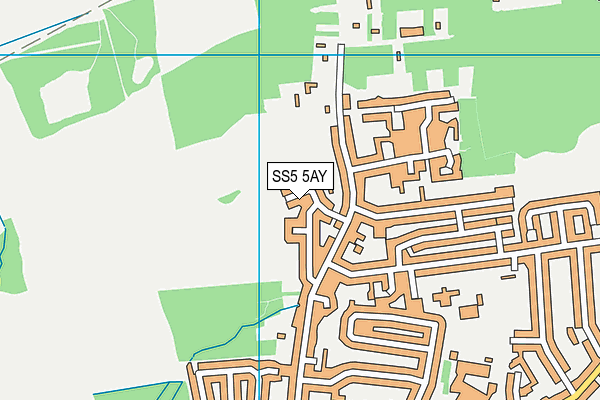 SS5 5AY map - OS VectorMap District (Ordnance Survey)
