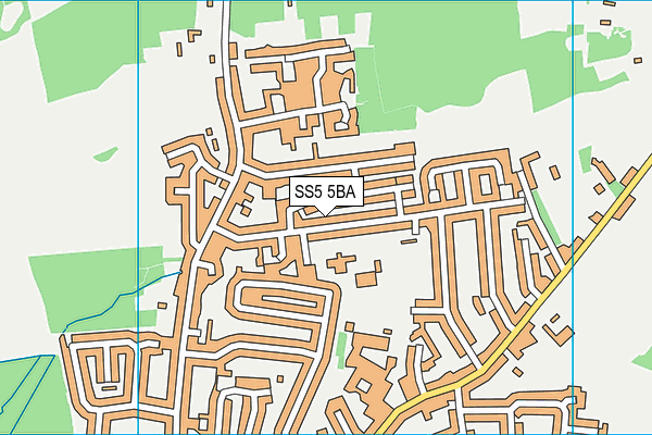 SS5 5BA map - OS VectorMap District (Ordnance Survey)