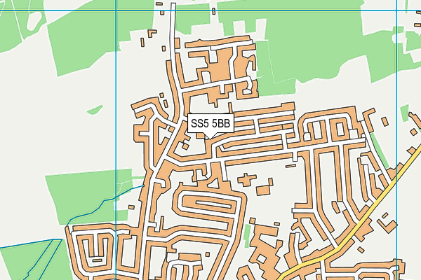 SS5 5BB map - OS VectorMap District (Ordnance Survey)