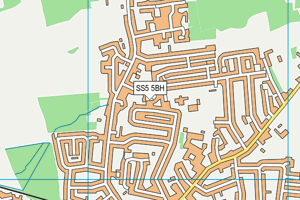 SS5 5BH map - OS VectorMap District (Ordnance Survey)
