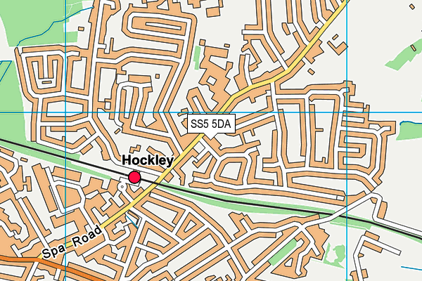 SS5 5DA map - OS VectorMap District (Ordnance Survey)
