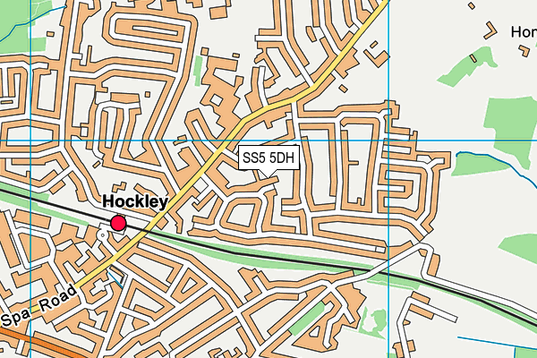 SS5 5DH map - OS VectorMap District (Ordnance Survey)