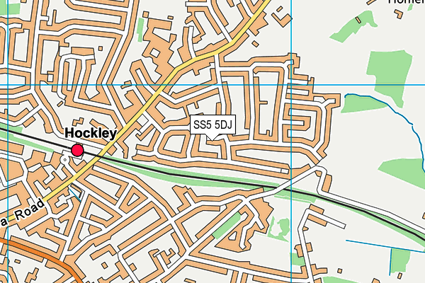 SS5 5DJ map - OS VectorMap District (Ordnance Survey)