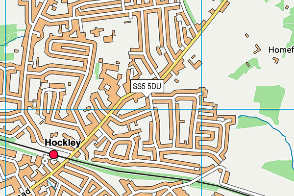 SS5 5DU map - OS VectorMap District (Ordnance Survey)