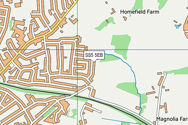 SS5 5EB map - OS VectorMap District (Ordnance Survey)