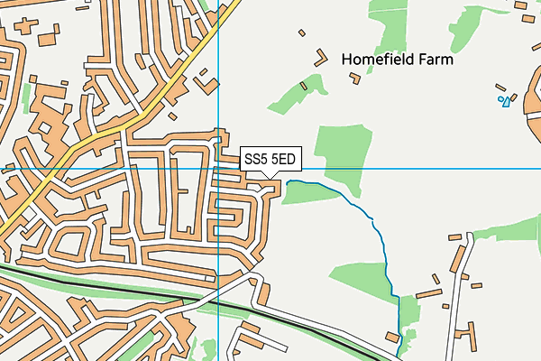 SS5 5ED map - OS VectorMap District (Ordnance Survey)