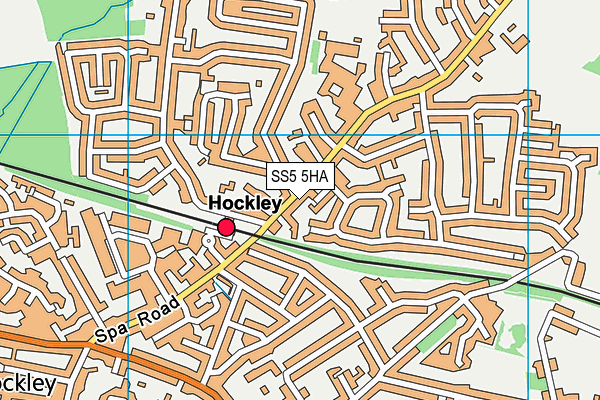 SS5 5HA map - OS VectorMap District (Ordnance Survey)