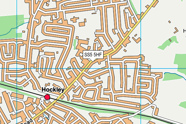 SS5 5HF map - OS VectorMap District (Ordnance Survey)