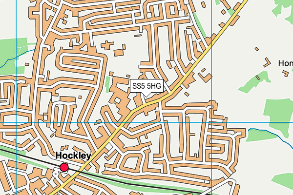 SS5 5HG map - OS VectorMap District (Ordnance Survey)