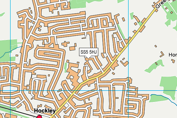 SS5 5HJ map - OS VectorMap District (Ordnance Survey)