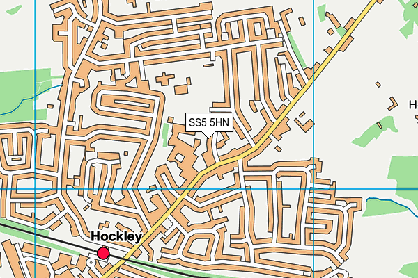 SS5 5HN map - OS VectorMap District (Ordnance Survey)