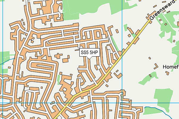 SS5 5HP map - OS VectorMap District (Ordnance Survey)