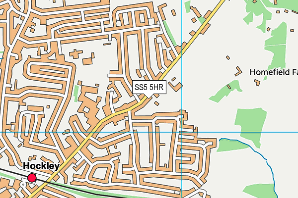 SS5 5HR map - OS VectorMap District (Ordnance Survey)