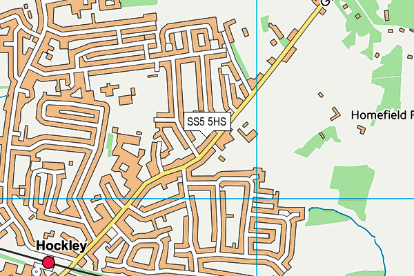 SS5 5HS map - OS VectorMap District (Ordnance Survey)