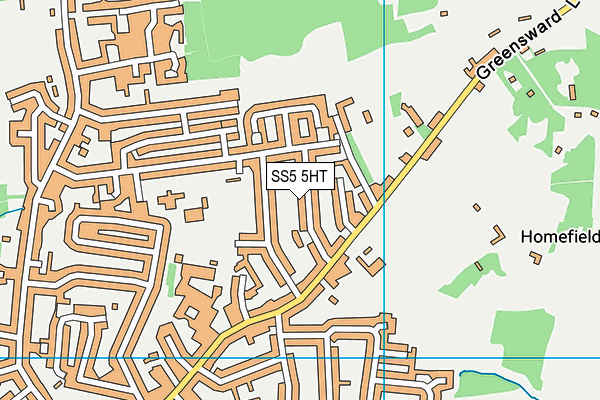 SS5 5HT map - OS VectorMap District (Ordnance Survey)