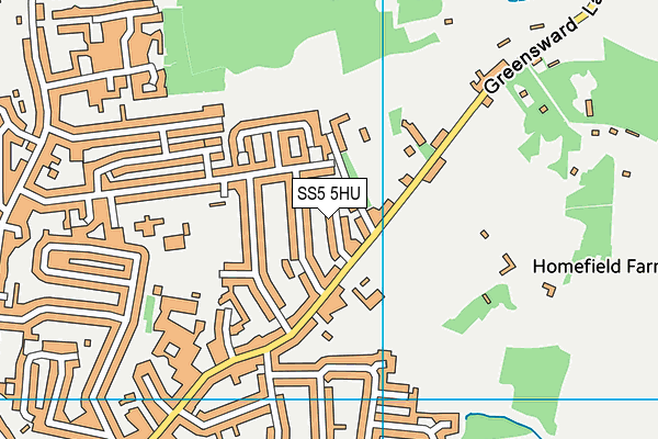 SS5 5HU map - OS VectorMap District (Ordnance Survey)