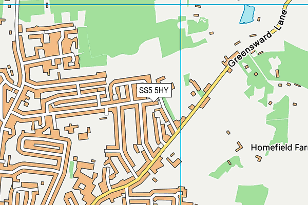 SS5 5HY map - OS VectorMap District (Ordnance Survey)
