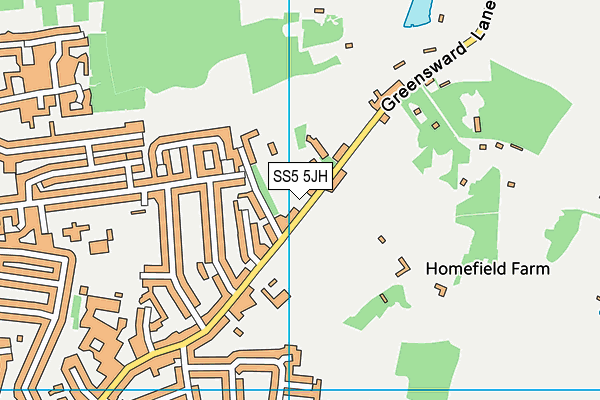 SS5 5JH map - OS VectorMap District (Ordnance Survey)